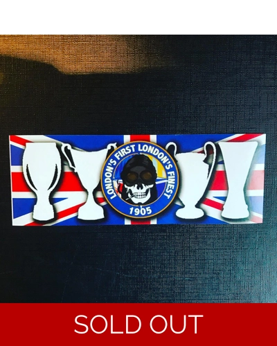 100 Chelsea Stickers - Union Jack European Trophies